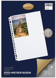 Fotoshowtas Multo A4 23-gaats 0,12mm 10x15cm 4-vaks transparant 10 stuks