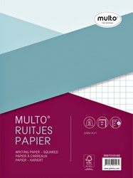 Ringbandpapier Multo A4 23-rings 50 vel 80 grams ruit 10mm