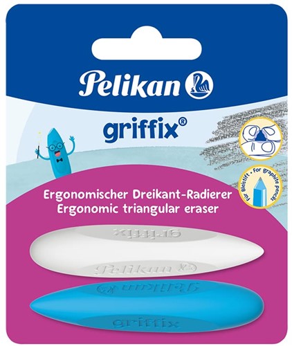 Gum Pelikan Griffix potloodvorm 2 stuks assorti