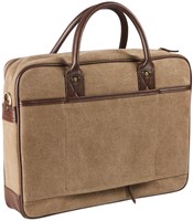 Laptoptas Cristo canvas 15.6inch kleur bruin