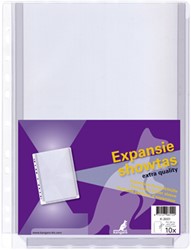 Showtassen Kangaro A4 23-gaats 0,18mm met 22mm expansieplooi 10 stuks