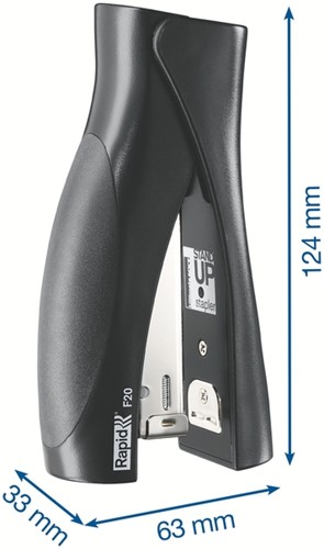 Nietmachine Rapid Fashion F20 standup zwart 20 vel 24/6-3
