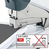 Blokhechter Leitz 5552 Flat Clinch 60 vel zilvergrijs-3