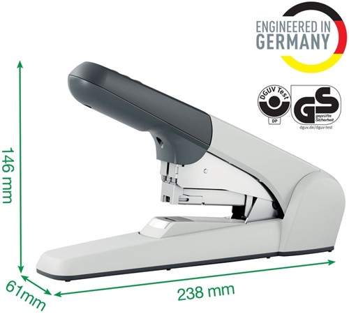 Blokhechter Leitz 5552 Flat Clinch 60 vel zilvergrijs-2
