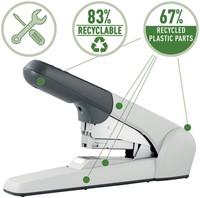 Blokhechter Leitz 5552 Flat Clinch 60 vel zilvergrijs-2