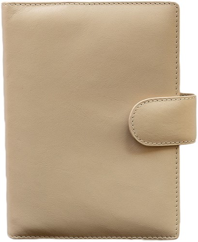 Agenda omslag Succes Senior model Deluxe - plantaardig gelooid volnerf rundleer in de kleur creme - mechaniek: 20mm PS214DL20