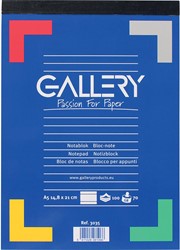 Schrijfblok Gallery A5 lijn 100 vel