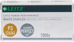 Nieten Leitz 24/6 wit 1000 stuks