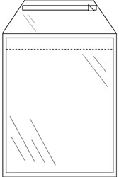 Envelop Direct Sale Transmailer transparant 40 micron 235x310+45mm met klep 1.000 stuks