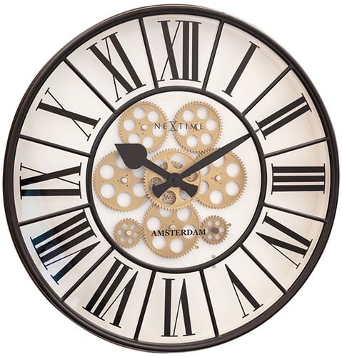 Wandklok NeXtime William Ø50cm wit NE-3283WI