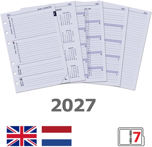 Agenda calendarium 2026 Kalpa A5 7 dagen per 2 pagina's-2