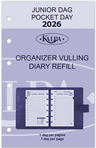 Agenda calendarium 2026 Kalpa Junior 1 dag per pagina