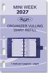 Agenda calendarium 2027 Kalpa Mini 7 dagen per 2 pagina's