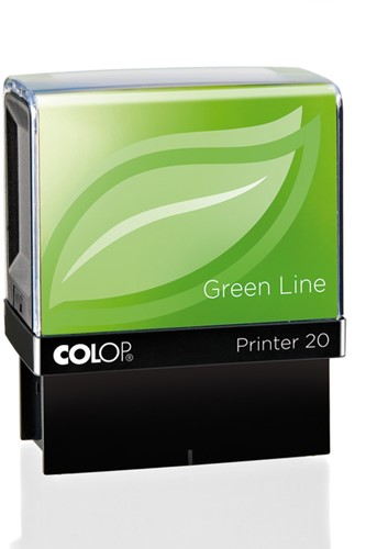 Tekststempel Colop 20 green line personaliseerbaar 4regels 38x14mm