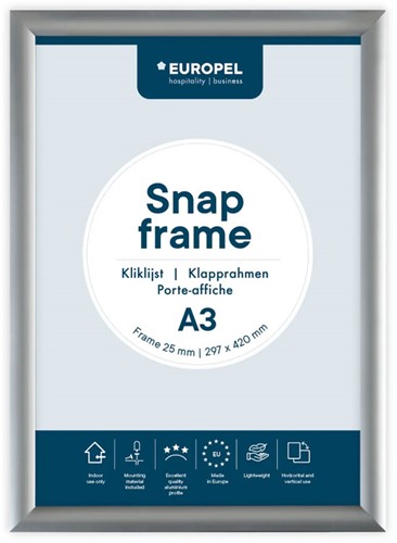 Kliklijst Europel A3 25mm aluminium