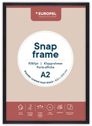 Kliklijst Europel A2 594x420mm met 25mm zwart frame en klikprofielen