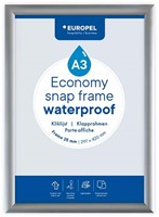 Kliklijst Europel Economy waterdicht A3 25mm zilver