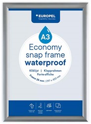 Kliklijst Europel Economy waterdicht A3 25mm zilver