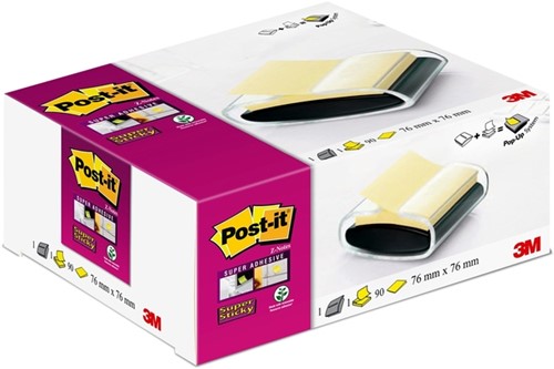 Memoblokdispenser 3M Post-it Z-Notes 76x76mm R330-PRB Pro incl. blokje-3