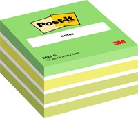 Kubusblok zelfklevend 3M Post-it 2028G 76x76mm aqua groen 450 vel