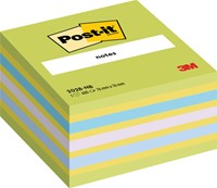 Kubusblok zelfklevend 3M Post-it 2028NB 76x76mm neon g/g/b/l 450 vel
