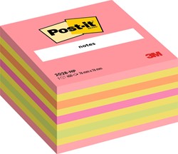 Kubusblok zelfklevend 3M Post-it 2028NP 76x76mm neon r/g/o/g 450 vel