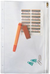 Showtassen Leitz van-alles-etui 4-gaats 0,2mm generfd met ritssluiting