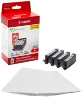 Inktcartridge Canon CLI-581XL 4 kleuren +50 vel fotopapier 10x15cm-3