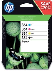Inktcartridge HP 364 N9J73AE zwart + 3 kleuren