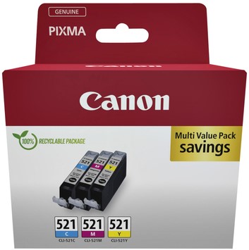 Inktcartridge Canon CLI-521 3 kleuren CMY