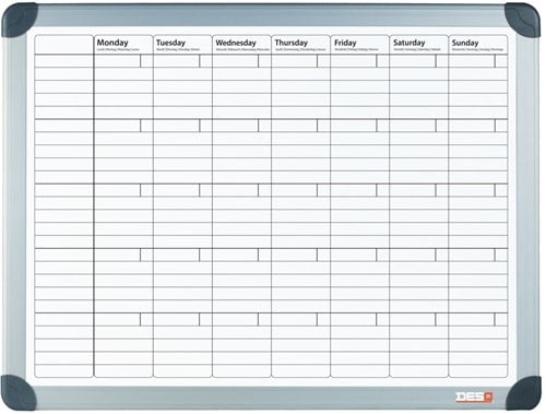 Planbord maandplanner Desq #4122 60x90cm magnetisch en beschrijfbaar
