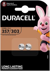 Knoopcel batterij Duracell 2x 357H zilveroxide
