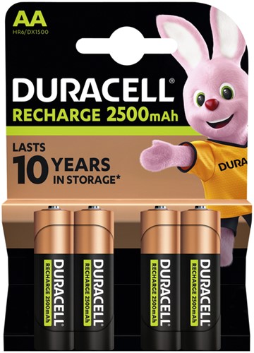Oplaadbare batterij Duracell Ultra 4x AA 2500mAh penlite