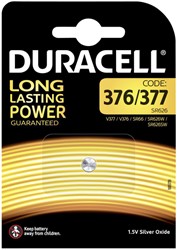 Knoopcel batterij Duracell 1x 377 zilveroxide  | afname per 10 stuks