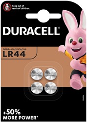 Knoopcel batterij Duracell 4x LR44 alkaline Ø11,6mm
