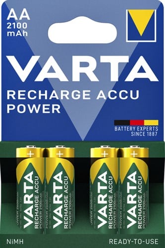 Oplaadbare batterij Varta 4x AA 2100mAh penlite