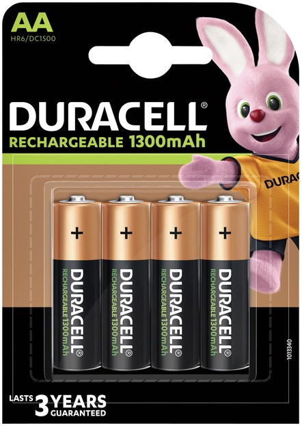 Vulgariteit Relatief botsing Oplaadbare batterij Duracell Plus 4x AA 1300mAh penlite