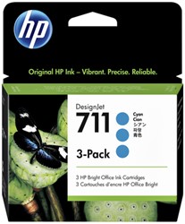 Inktcartridge HP CZ134A 711 blauw 3-pack