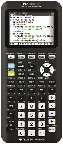 Rekenmachine Texas TI-84 plus CE-T Python edition