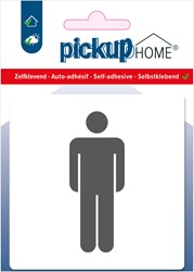 Deurbordje Pickup HOME 90x90mm acryl Heren wit