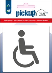 Deurbordje Pickup HOME 90x90mm acryl Rolstoel wit