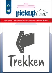 Deurbordje Pickup HOME 90x90mm acryl Trekken wit