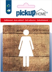 Deurbordje Pickup HOME 90x90mm acryl Dames hout