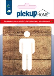 Deurbordje Pickup HOME 90x90mm acryl Heren hout