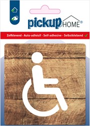 Deurbordje Pickup HOME 90x90mm acryl Rolstoel hout