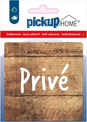 Deurbordje Pickup HOME 90x90mm acryl Prive hout