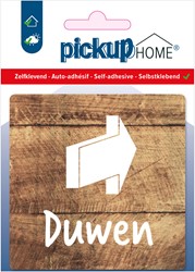 Deurbordje Pickup HOME 90x90mm acryl Duwen hout