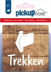 Deurbordje Pickup HOME 90x90mm acryl Trekken hout