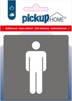 Deurbordje Pickup HOME 90x90mm acryl Heren grijs