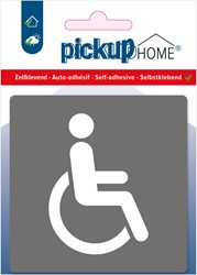 Deurbordje Pickup HOME 90x90mm acryl Rolstoel grijs